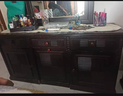 dressing table with side table
