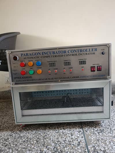 paragon incubator one month used fully automatic