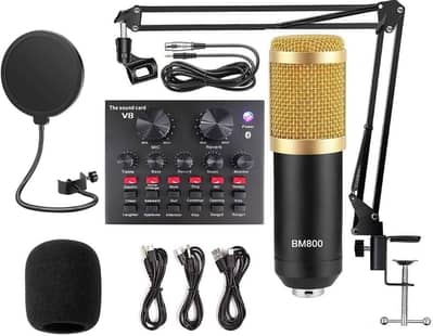 V8 Sound Card With BM 800 Condenser microphone