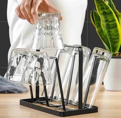 Modern metal glass holder for kitchen & dining