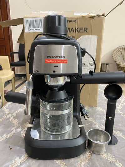 Keenstar expresso and cappuccino coffe machine with milk frother