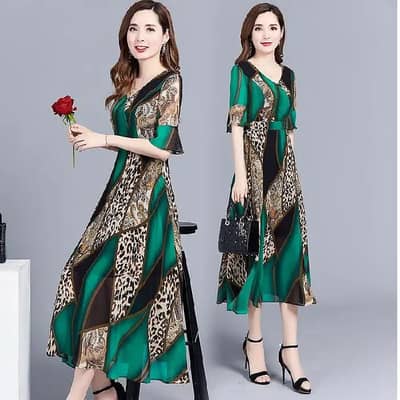 2025 Long Sleeve Floral Red Dress for Women – Elegant & Stylish