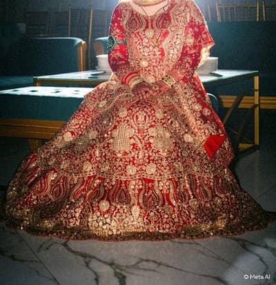 brand new havey red bridal lehnga complete set never worn