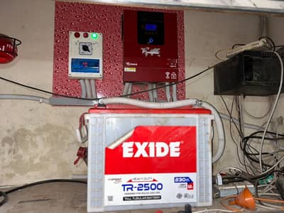 Inverex 1.2 KW VEYRON INVERTER AND EXIDE TR-2500 TUBULAR BATTERY