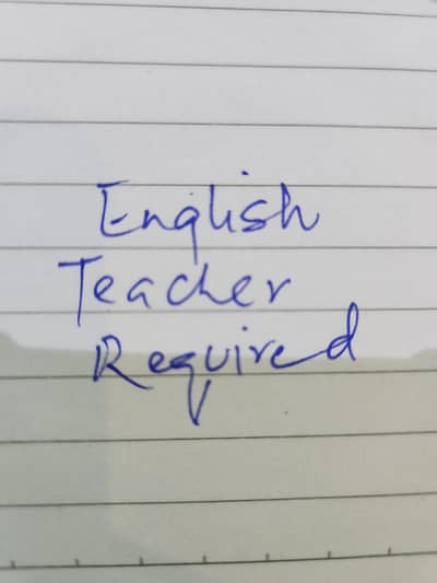 English Teacher Tequired for Class 5 & 0 Kids