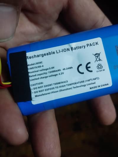 3.7 volt 13300 mah ,4 cell battery used good working