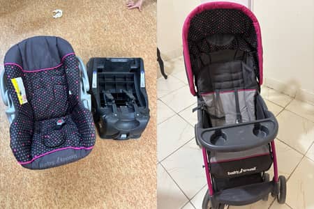 Original Baby Trend 3 in 1 Stroller + Car Seat + Car Base