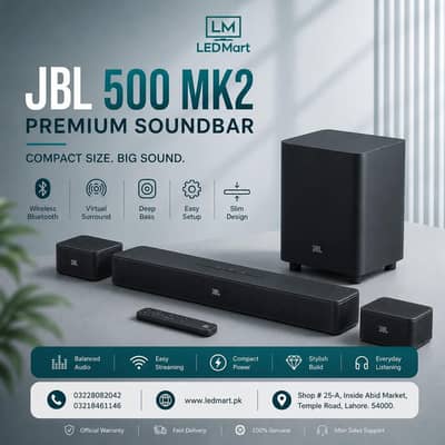 JBL 5.1 NEW MODEL SOUND BAR 500mk2 real cenma sound