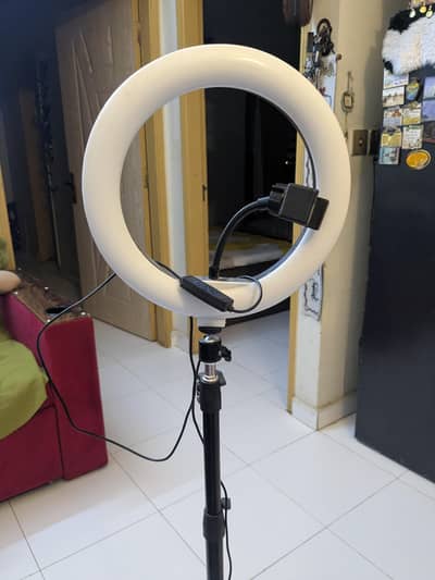New ring light bright,with big tripod