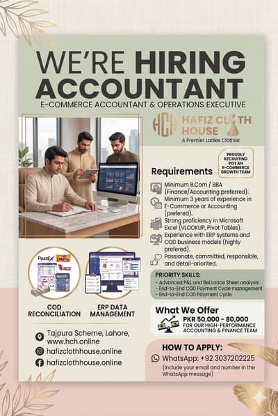 senior accountant for online store
