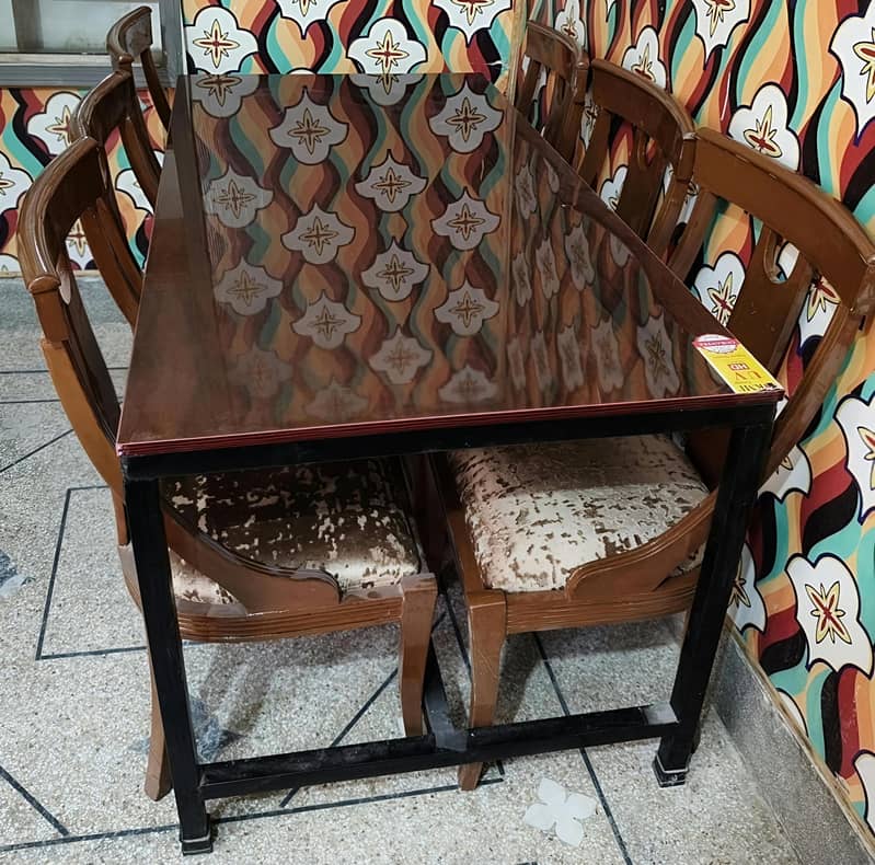 Dining Chairs + Table Solid Wood 2
