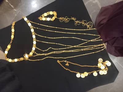 Arabic Jewelry Set – Coin Waist Chain Belt & Forehead Hair Accessory