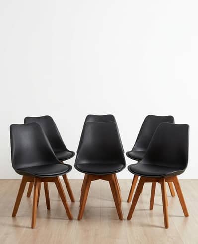 Set of 6 Modern Nordic Dining Chairs for Sale
