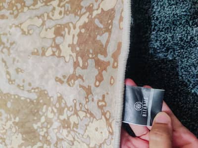 Rizaries Round golden texture rug