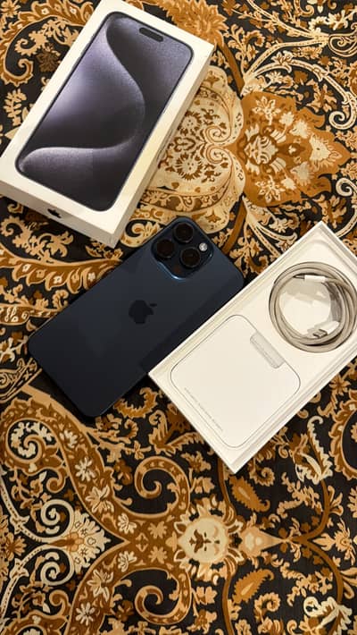 Apple iPhone 15 Pro Max 256gb pta approved LLA Blue colour