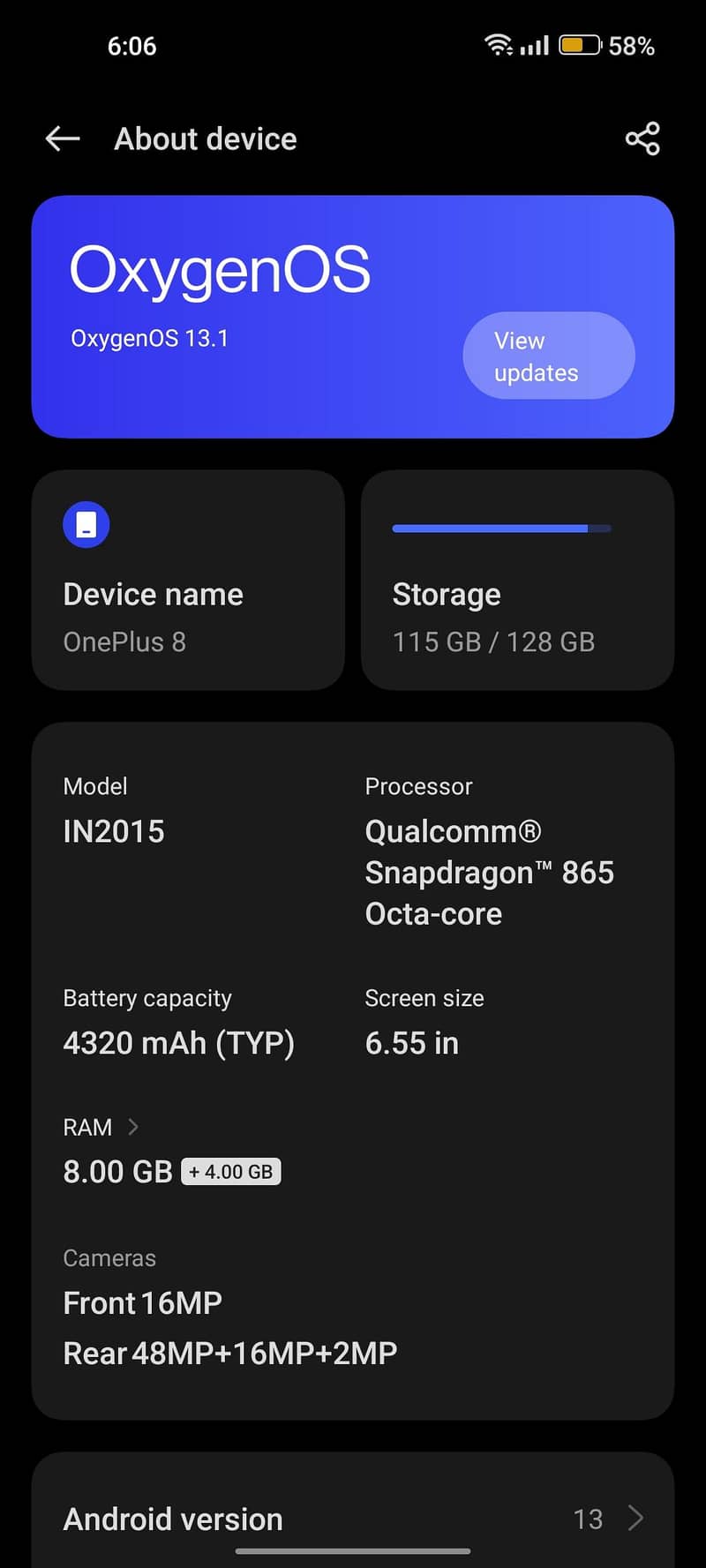One Plus 8 4