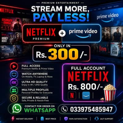 Screen Available! 4k screens + Prime Free. Contact for order