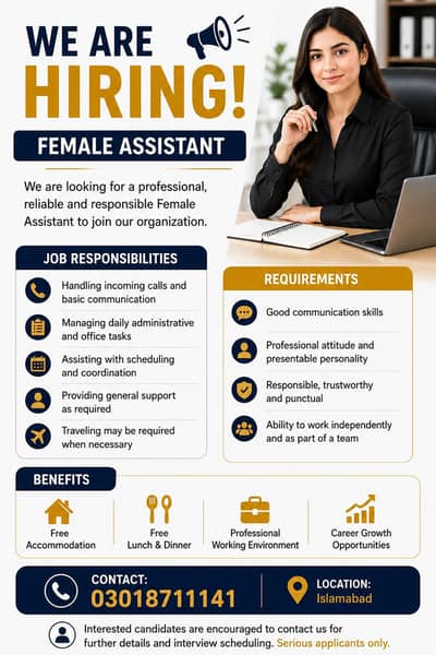 Hiring Female Assistance for CEO