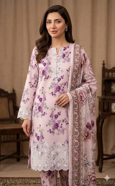 Elegant 3 piece Lawn suit