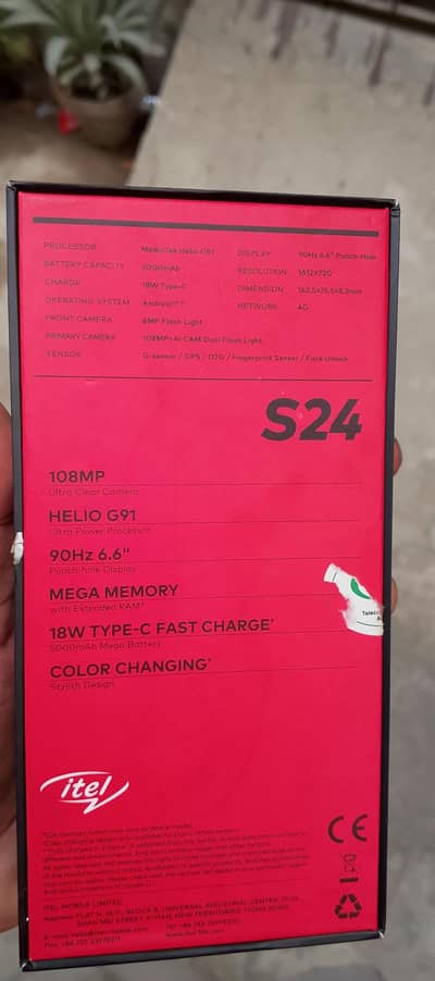 itel s24 full box with 4.5 month warnty 8+8 gb 128 gb condition 10/10