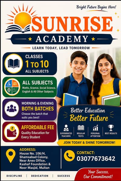  Sunrise Academy – A Bright Future Begins Here!