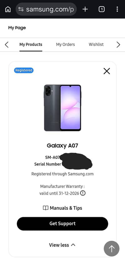 Samsung Mobile A07 6  128
