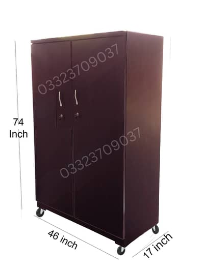 16" depth 6x4 feet wooden Cupboard wardrobe safe almari cabinet