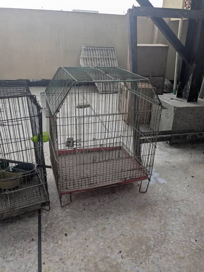 2 CAGES 2 BOXES AND 1 SEED CLEANER FOR SALE.
