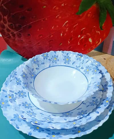 Dinner Set Stone Glass UAE 24 PCs
