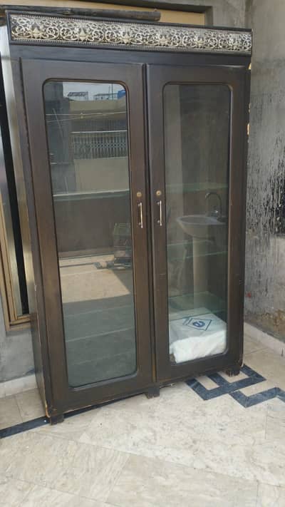 Fully wooden and glass showcase