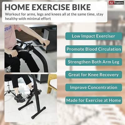 Black Mini Cycling Bike with Adjustable Resistance 03020062817
