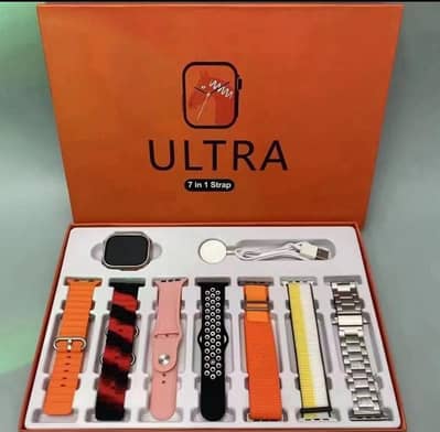 7 in 1 Smart Watch with 7 Straps for Men