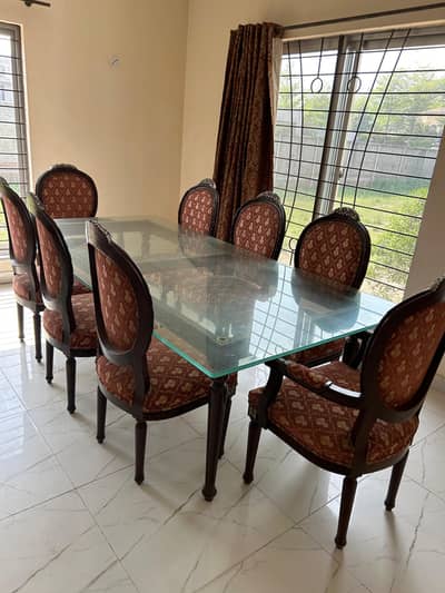 8 chairs with dinning table (sheesham wood)