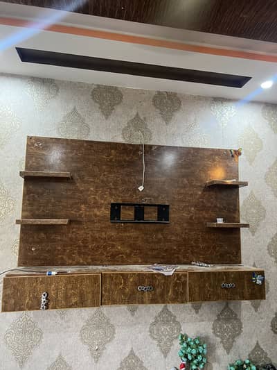Modern Wall Mounted LED TV Console / Media Wall