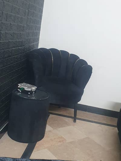 Premium Coffee Chair Set Black & Golden Colour
