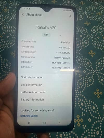 Samsung Mobile A20