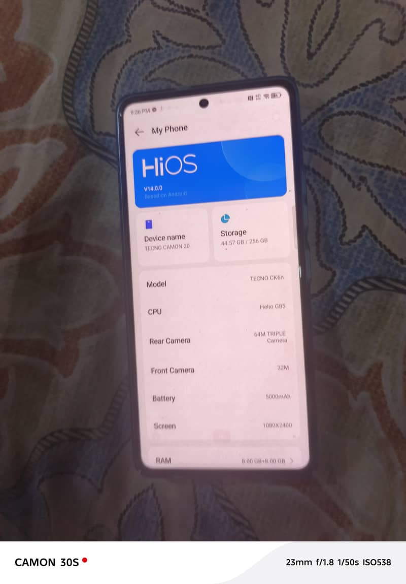 Tecno CAMON 20 0