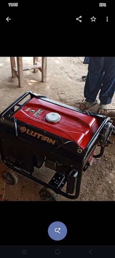 Lutian generator petrol & gass 2.5 kva 6 months use only