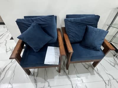 Navy blue sofa
