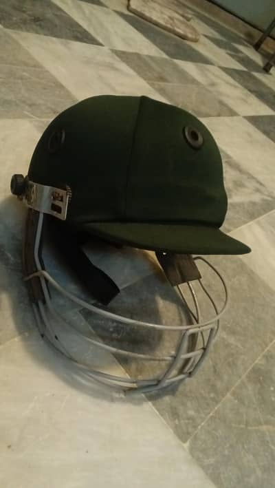 green colour cricket adjustable helmet