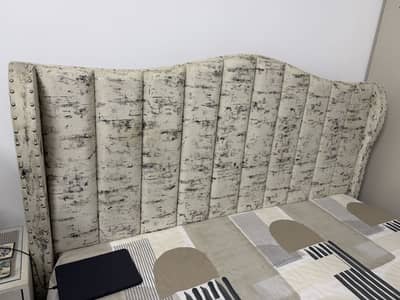 King Size Bed with Mattress and One Side Table - Great Condition