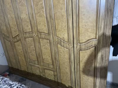 Furniture wardrobe and side tables with mirror