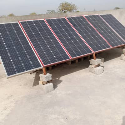 6 solar panal 165wat k 4 aur 185 k 2 panal price with stand with contr