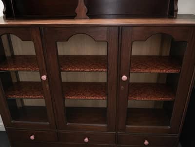 Solid Wooden Crockery Cabinet / Showcase – Excellent Condition