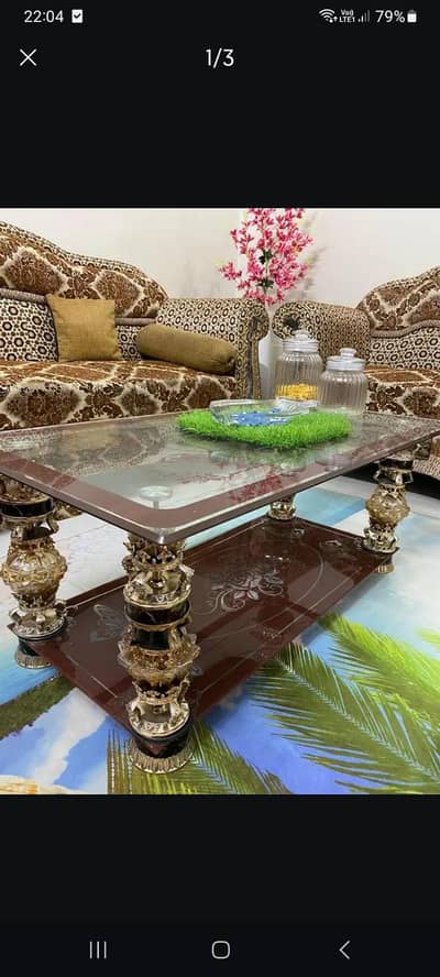 glass centre table available