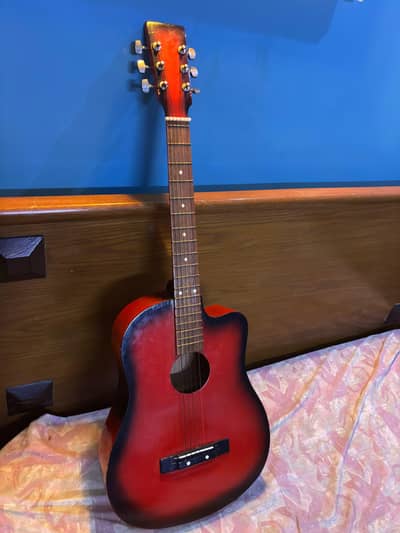 Acoustic guitar with bag