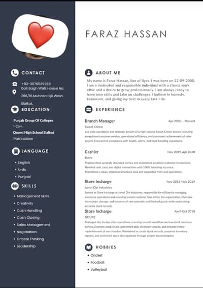 I need job 5 year experience branch manager