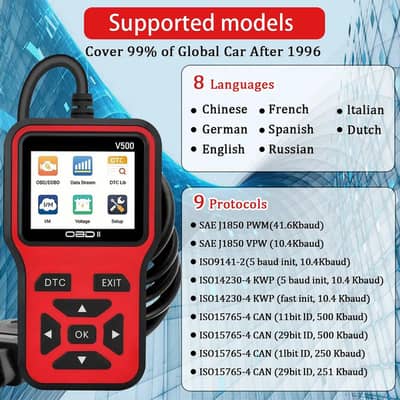 V500 Car Fault Detector Diagnostic Instrument with Universal Display