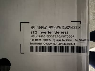 Haier T3 Pro 1.5T Inverter AC | Brand New | invoice: 12 June 2026