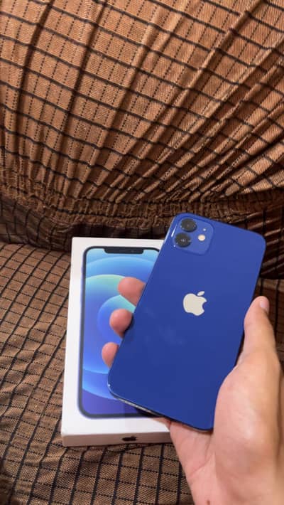 Apple iPhone 12 Non PTA Blue Color with box original data cable